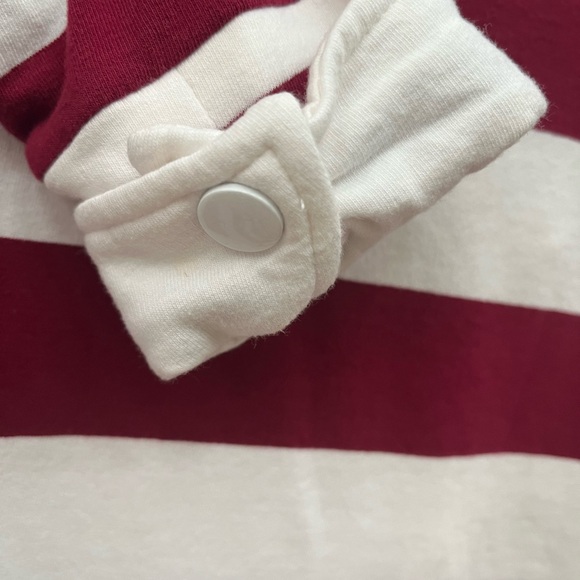 ⭐️3/$22⭐️ Women’s Crown and Ivy crimson red and white stripped long slee… - Picture 4 of 4